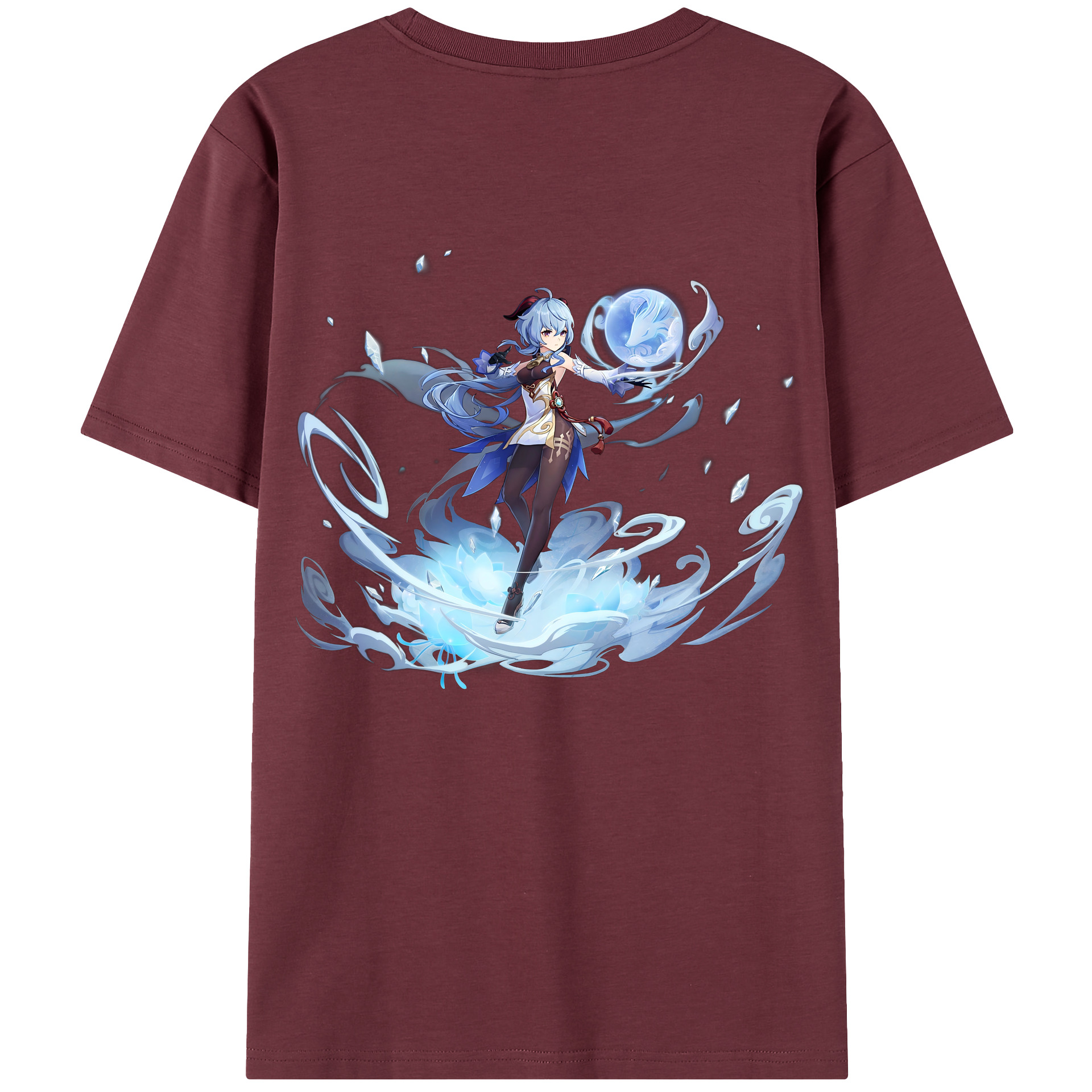 げんし神 甘雨 かんう genshin Ganyu 綿100％半袖Tシャツ（背面プリント）